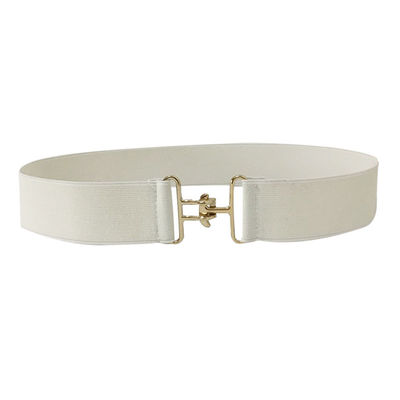 Unisex Women Elastic Belts 2cm Alloy Buckle Free Elastic Belt Polyester