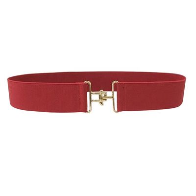 Unisex Women Elastic Belts 2cm Alloy Buckle Free Elastic Belt Polyester