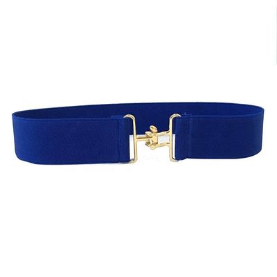 Unisex Women Elastic Belts 2cm Alloy Buckle Free Elastic Belt Polyester