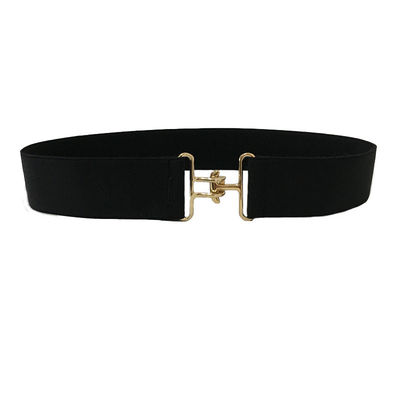 Unisex Women Elastic Belts 2cm Alloy Buckle Free Elastic Belt Polyester