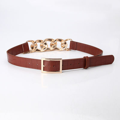 Waistband Adjustable Pu Leather Belts Chain 100cm Famale Ladies