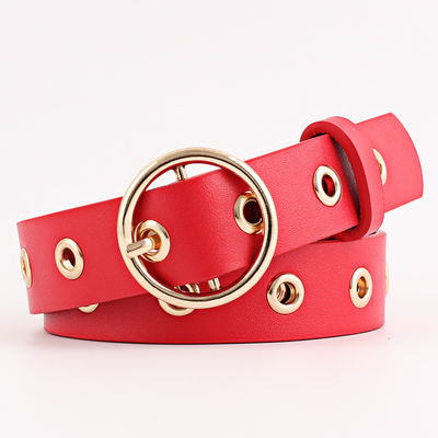 Hollow Out Designer Belts Women Leather 2.6cm Metal Decorated