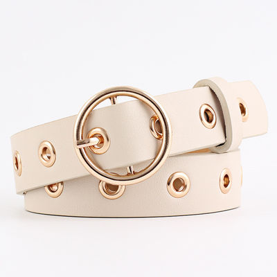 Hollow Out Designer Belts Women Leather 2.6cm Metal Decorated