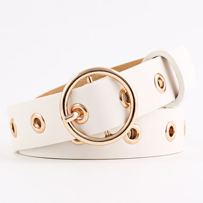 Hollow Out Designer Belts Women Leather 2.6cm Metal Decorated