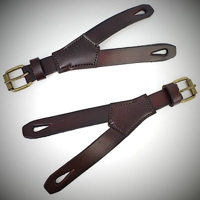 Mens Shirt Elastic Strap Clip Denim Pants 1.7cm Leather Casual Suspenders