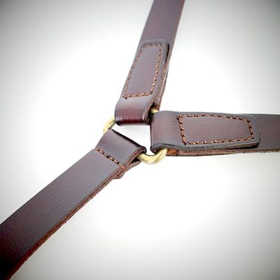 Mens Shirt Elastic Strap Clip Denim Pants 1.7cm Leather Casual Suspenders