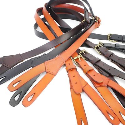 Mens Shirt Elastic Strap Clip Denim Pants 1.7cm Leather Casual Suspenders