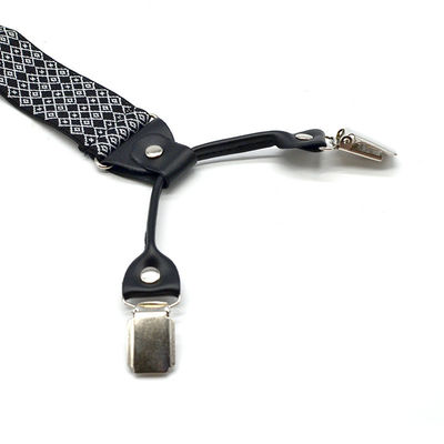 Alloy Suspenders Leather Brown 120cm Women Wearing Suspenders 3.5cm Width