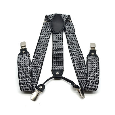 Alloy Suspenders Leather Brown 120cm Women Wearing Suspenders 3.5cm Width