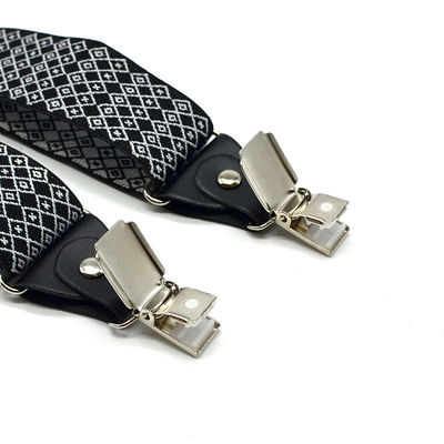 Alloy Suspenders Leather Brown 120cm Women Wearing Suspenders 3.5cm Width