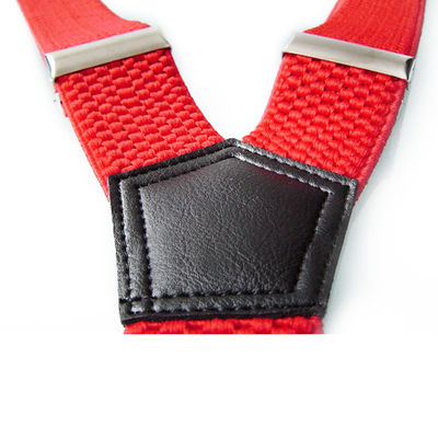 Children Polyester Elastic Strap Clip 80cm Woven Red Y Back Suspender