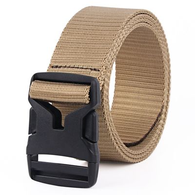 Pink Unisex Plastic Buckle Nylon Belt Military Polyester 1.5in