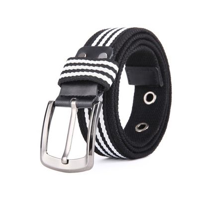 Alloy Buckle Cotton Canvas Belt