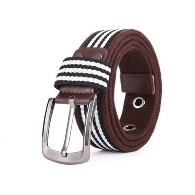 Alloy Buckle Cotton Canvas Belt