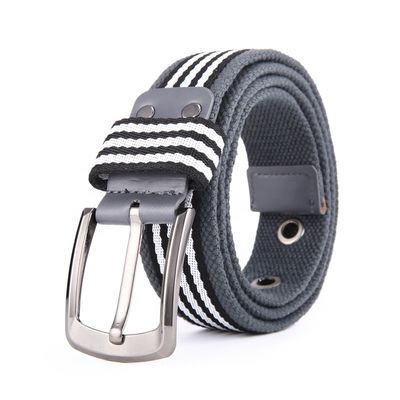 Alloy Buckle Cotton Canvas Belt