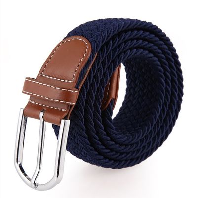 Braided Canvas Fabric Elastic Belt