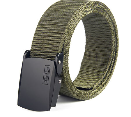 Textured Buckle Nylon Belt Plate Military Web Belt Buckles 130cm