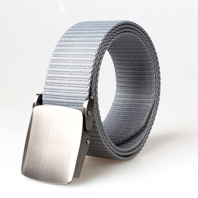 125cm Length Fabric Web Belt Zinc Alloy Buckle Army Belts With Buckle 3.8cm Width