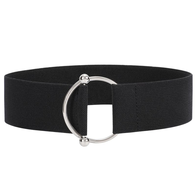 O Metal Black Dress Belt Womens