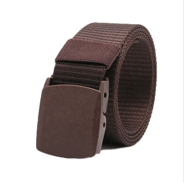 Jacquard Plastic Buckle Nylon Belt 2.5mm Thick Canvas Fabric Belt