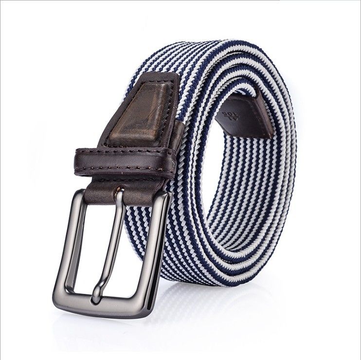Braided Canvas Fabric Elastic Belt