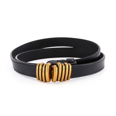 quality Fashion Fancy Belts For Ladies Alloy Pin Thin Gold Belt Custom 1.8cm factory